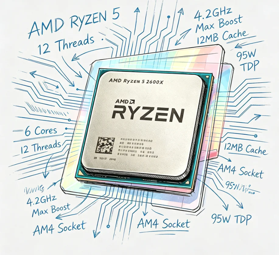 AMD Ryzen 5 2600X Mid-Tier Gam - đánh giá và giá Pc Gaming Mid Range